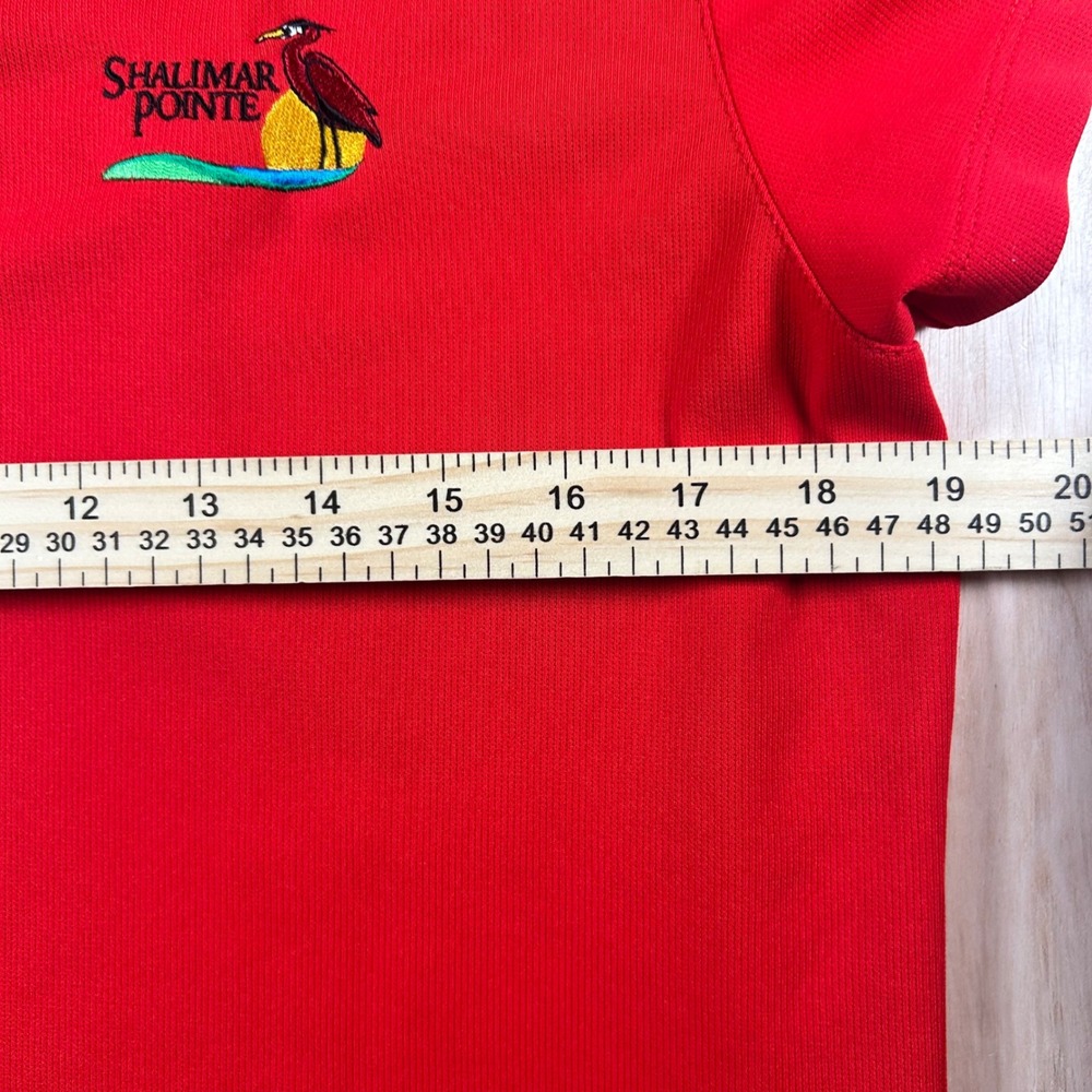 Callaway Opti-Dri Red Polo Shirt Womens Large Shalimar Pointe Golf Short Sleeve - Picture 4 of 6